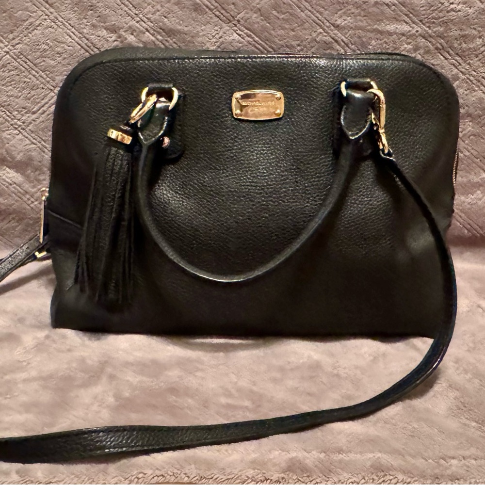 MICHAEL KORS Women's MK Sandrine Tassel Satchel Bag Black